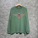 Amiri long sleeve shirts flying eagle wings patch printing