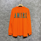 Amiri long sleeve shirts waist flower camouflage letterprinting