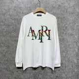Amiri long sleeve shirts rainbow letter printing