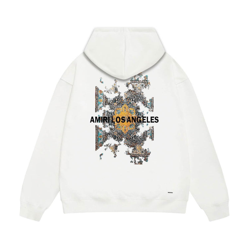 Amiri hoodie damaged oil painting sleeve print