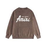 Amiri washed sweatshirt pure letter printing washed and distressed