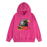 Amiri washed hoodie eagle distressed print