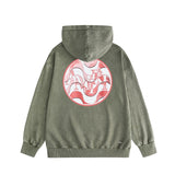 Amiri washed hoodie circle sketch printing washed and distressed