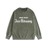 Amiri washed sweatshirt music letterprinting washed and distressed