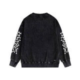 Amiri washed sweatshirt new bone sleeves printing washed and distressed