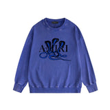 Amiri washed sweatshirt new font cobra print washed old