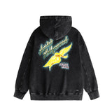 Amiri washed hoodie star point wings printing distressed printing