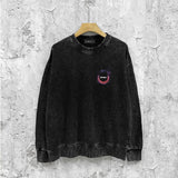 Amiri washed sweatshirt splattered color ring printing washed and distressed