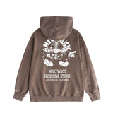 Amiri washed hoodie note fan distressed printing