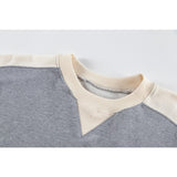 C.e sweatshirt autumn winter c.e casual style patchwork pattern round neck pullover sweatshirt