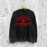 Amiri washed sweatshirt la limited art word printing washed and distressed