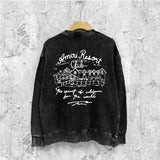 Amiri washed sweatshirt sketch country print washed old