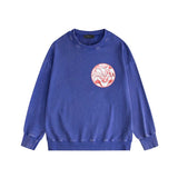 Amiri washed sweatshirt circle sketch printing washed and distressed