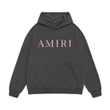 Amiri hoodie pink letter print