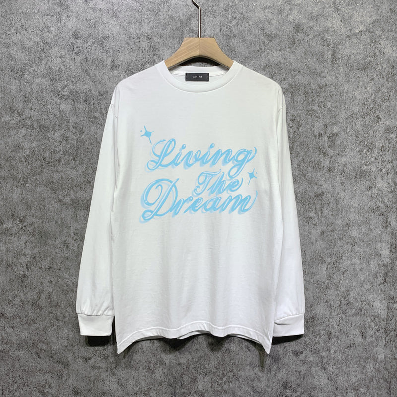 Amiri long sleeve shirts cloud letterprinting