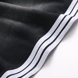 Mens Fashion Jeans White stripes 5725#