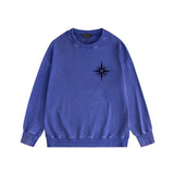 Amiri washed sweatshirt star shield printing washed and distressed