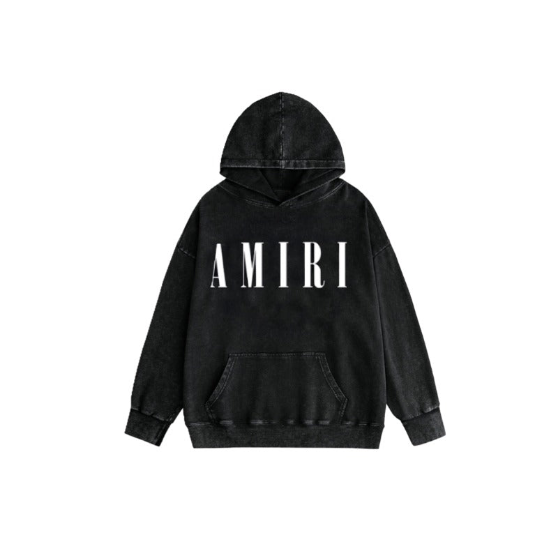 Amiri washed hoodie classic letterprinting
