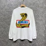Amiri long sleeve shirts king cobra gold printing