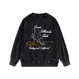 Amiri washed sweatshirt billiard sketch printing washed and distressed