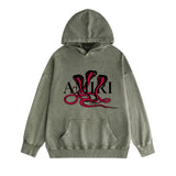 Amiri washed hoodie new font cobra washed distressed printing