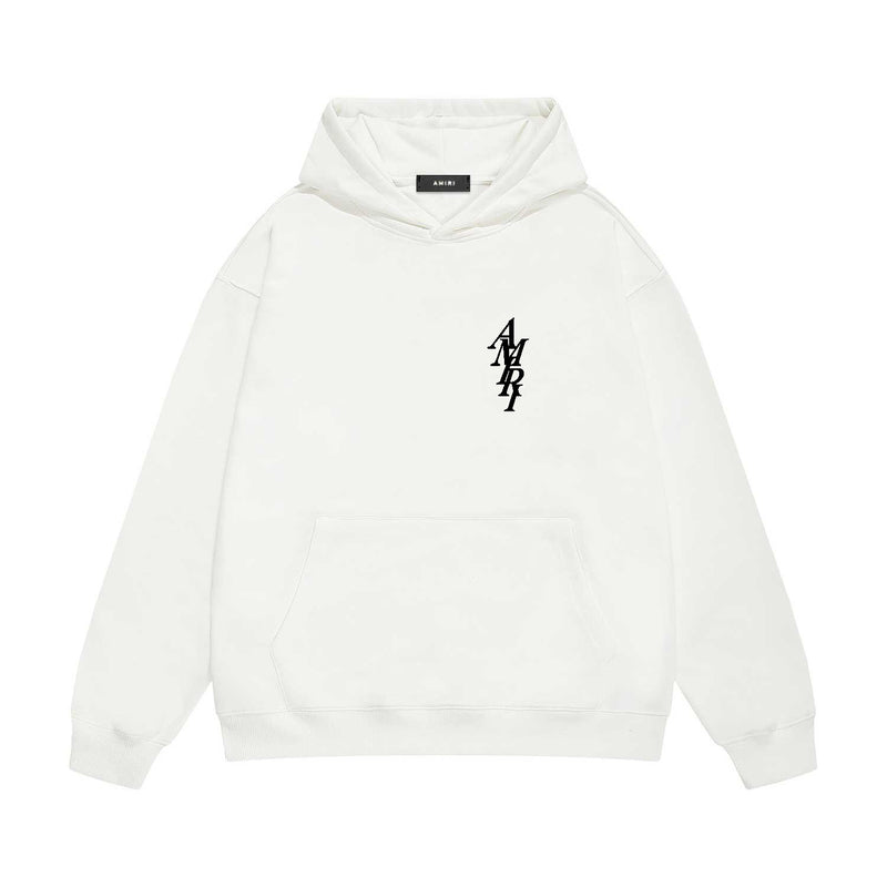 Amiri hoodie vertical small overlapping letterprinting