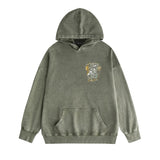Amiri washed hoodie hollywood golden dragon printing distressed printing