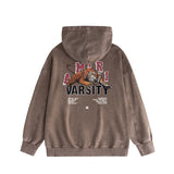 Amiri washed hoodie letter tiger washed distressed printing