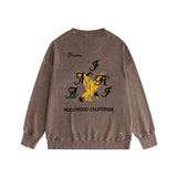 Amiri washed sweatshirt hollywood eagle printing washed and distressed