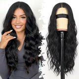 Women'S Wigs Silicone Mesh Lace gradual change Water ripple Long curly hair T Part Chemical fiber Headgear wigs