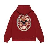 Amiri hoodie oil painting flying eagle printing