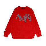 Amiri long sleeve shirts all gray overlapping letterprinting