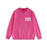 Amiri washed sweatshirt wolf music hand printed washed and distressed