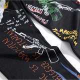 Mens Fashion Jeans Skull Flame 5646#