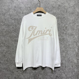 Amiri long sleeve shirts distressed text printing