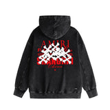 Amiri washed hoodie china limited bone distressed print