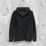 Amiri washed hoodie ye manletter washed distressed printing