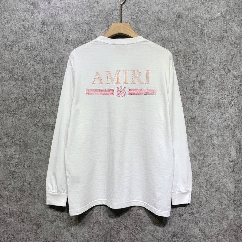 Amiri long sleeve shirts crayon horizontal strip printing