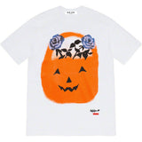 Mens T-shirts 22FW Yohji Yamamoto Pumpkin Halloween Pumpkin Short Sleeve T-Shirt