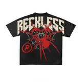 Street Unisex T-shirt Spider Pattern Street Tee