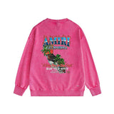 Amiri washed sweatshirt flame island printing washed and distressed