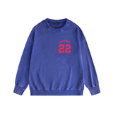 Amiri washed sweatshirt red letter miter letter print washed old