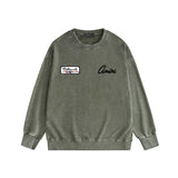 Amiri washed sweatshirt billiard sketch printing washed and distressed