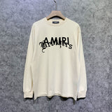 Amiri long sleeve shirts letter cross printing
