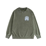 Amiri washed sweatshirt five-star rose printing washed and distressed