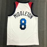 NBA Jerseys 2021 Olympics USA Team White 8, Middleton