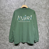 Amiri long sleeve shirts double-sided rose printing