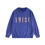 Amiri washed sweatshirt retro totem printing washed and distressed