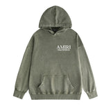 Amiri washed hoodie skeleton letter washed distressed printing