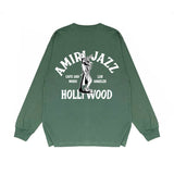 Amiri long sleeve shirts wolf music hand print